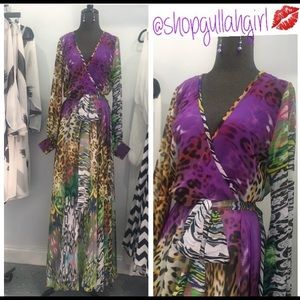 Multi Animal Print Maxi